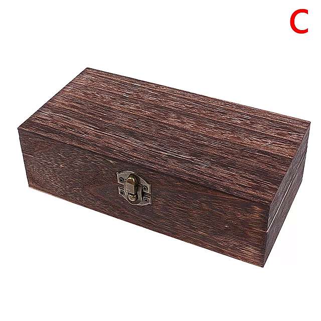 レトロ な宝石箱の デスクトップ 天然 木クラムシェル 収納 手 装飾 木箱はがき 収納 ボックス