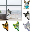 5ピース セットおかしい 犬 猫 染色 アクリル 太陽キャッチャー子 猫 窓 suncatcher ガラス の 装飾