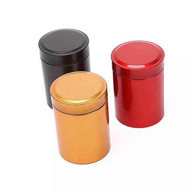 ポータブル トラ ベル ティー気密小型防容器スタッシュジャーメタル アルミ缶