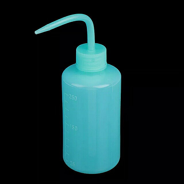 1pc 250ミリリットル プラスチック 洗浄きれいな透明な ピン クブルー石鹸ラボ洗浄スクイーズディフューザー ボトル