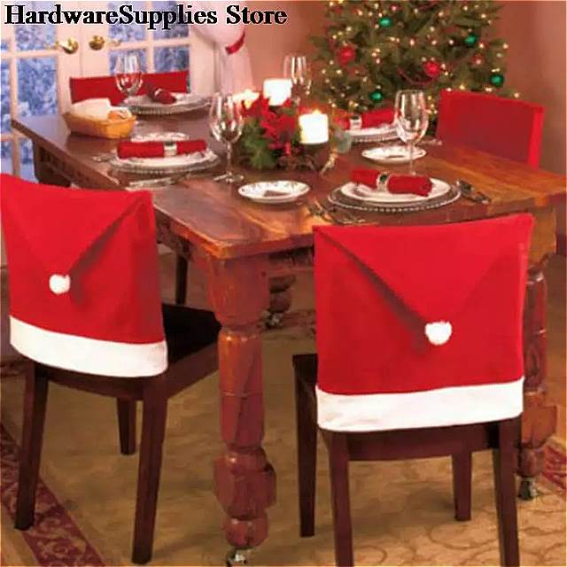 綿の 椅子 カバー 不織布 クリスマス の 装飾 用 サイズ60cm x 50cm クリスマス 用 1個
