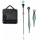 1セットサイレント ウォール クロック クォーツ 時計 針運動黒と赤手 DIY 交換部品 修理キット ツール セット 時計 機構(3)