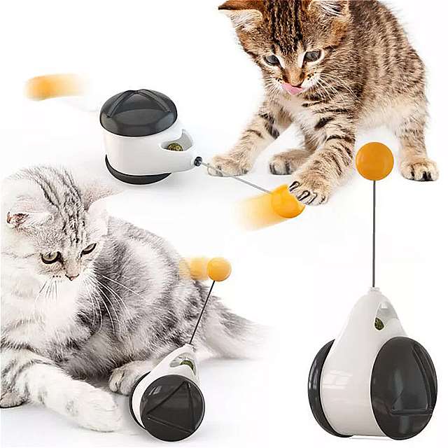 スマート 猫 おもちゃ と輪セルフバランス ペット おもちゃ 不要 充電 不規則な回転モードキャットニップ ボール おかしい 猫 インタラクティブ 玩具