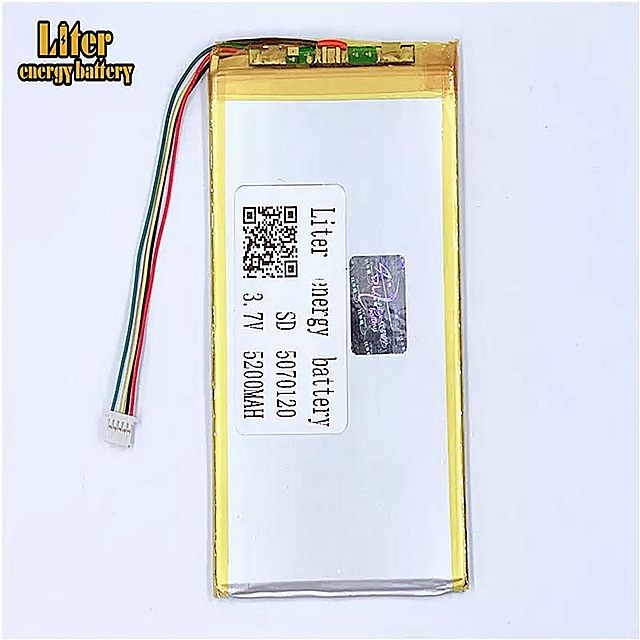 プラグ 1.0-5P 5070120 3.7V 5200 超薄型 リポ 電池 充電式 リチウム イオン ポリマー タブレット PC 1