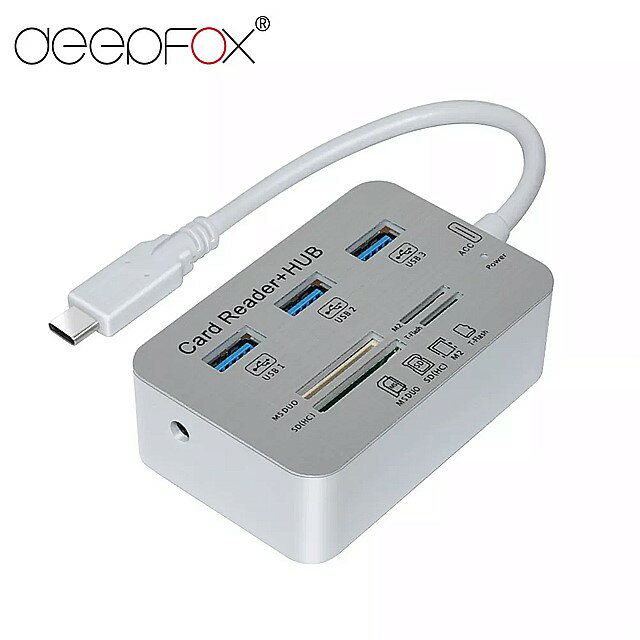 DeepFox タイプ C に usb 3.0 ハブスプリッタ 3 ポート usb 3.0 タイプ C ハブ SD/TF カード リーダー usb -C ハブ usb 3.1 アダプタ Macbook のラップトップ