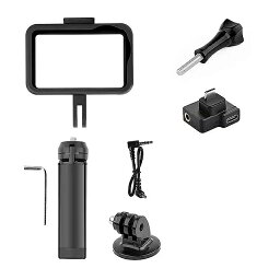 アクション カメラ アクセサリー キット dji osmo アクションマイク オーディオ アダプタ 保護 フレーム三脚 osmo アクション