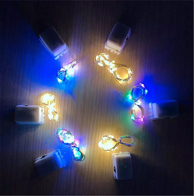 1 メートル 2 メートル の 銅線 led ストリング ライト 休日 照明 妖精 花輪 クリスマス 新年の 結婚式 パーティー の 装飾