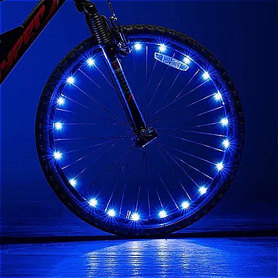 2 メートル 20 LED 自転車 ライト マウンテン バイク ホイール ストリング ライト サイクリング ホイー..