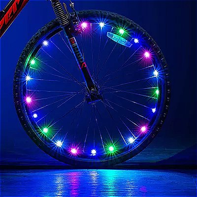 2 メートル 20 LED 自転車 ライト マウンテン バイク ホイール ストリング ライト サイクリング ホイー..