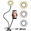 Selfie リング ライト 携帯 電話 携帯 ホルダー youtube ライブ ストリーム 化粧カメラ ランプ 調節 可能 な デスク ランプ メイク ライト