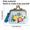 刺繍 スターターキット初心者のための diy 未完成embroideried 花 財 布 素材ハンドメイド財 布 針 仕事ツール