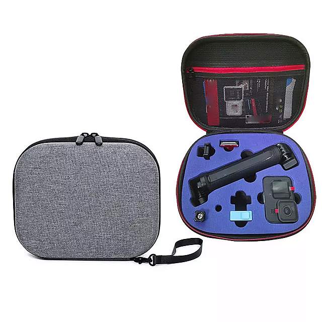 ポータブル 耐震 収納 バッグ ボックス トラベル ケース ハンド バッグ GoPro Hero9黒 アクション カメラ アクセサリー