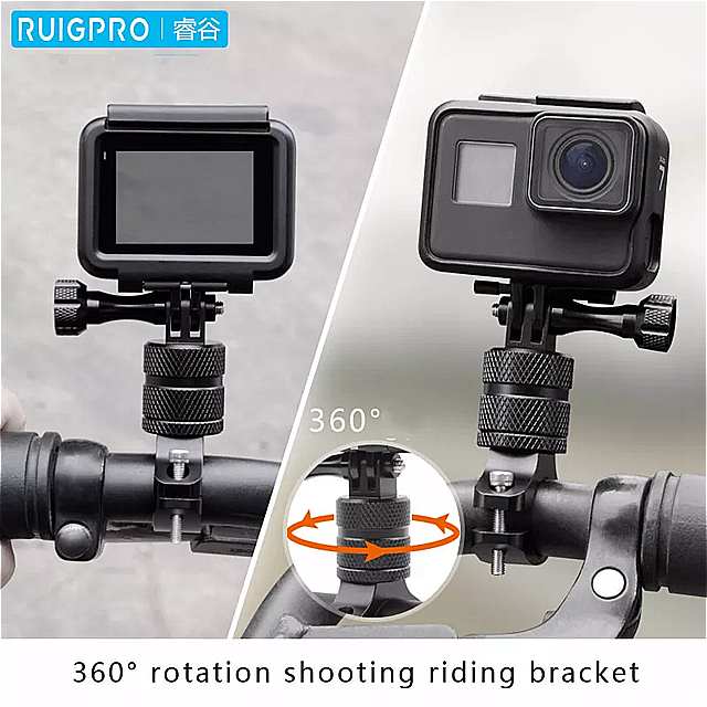 Ruigproアルミ合金 自転車 固定ブラケット カメラ 撮影 ホルダー GoPro Hero/3 +/3/2バイク機器