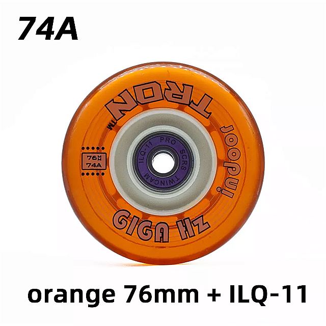 【72mm 76mm 80mm】74A ホッケー ローラースケート ホイール for Slalom インラインスケート ホイール パープル オレンジ グリーン 屋内スケート タイヤ 4pcs/セット