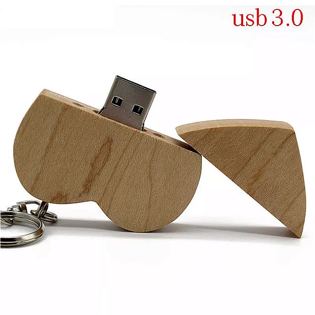 カエデ材とクルミ心臓モデルusb3.0 32 ギガ バイト のusb フラッシュ ドライブ usb3.0 ペン ドライブ 4 ギガ バイト 8 ギガ バイト 16 ギガ バイト 愛最高のギフト