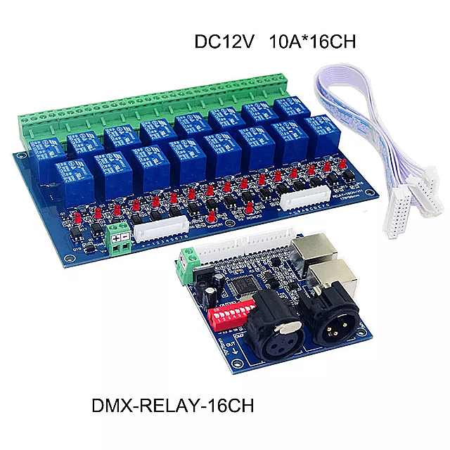 DC12V 3CH/4CH/6CH/8CH/12CH/16CH リレー スイッチdmx512 コントローラ とxrl RJ45 LED ランプ ライト