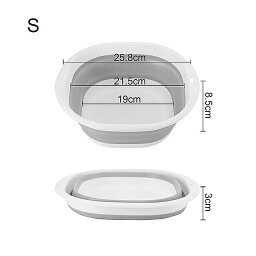 3サイズの多目的 折りたたみ 洗面 ポータブル 軽量ぶら下げ 折りたたみ ディッシュ 旅行 ハイキング キャンプ ピクニック クリーニング ツール