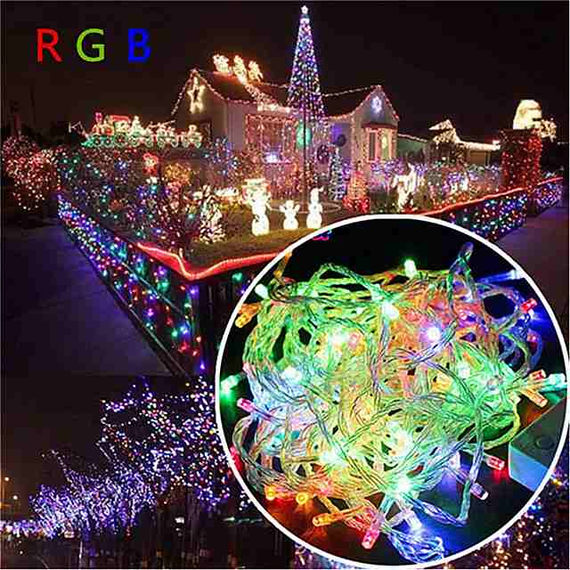 5 メートル 10 メートル 20 メートル 30 メートル 50 メートルの クリスマス ウェディング パーティー の妖精 装飾 ライト ランプ 防水 きらめき スター プラグ で ストリング ライト