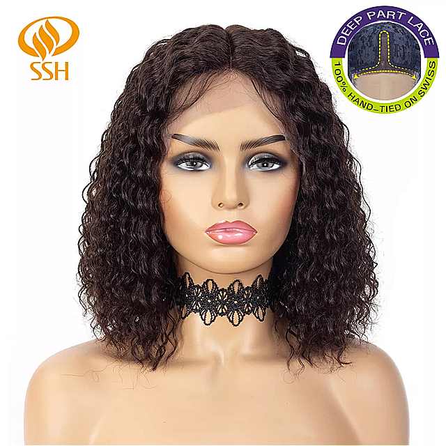 密度 150% Ssh remy 女性 のための 毛 の かつら ,短い正方形の カット , のヘアピース