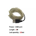 LED ソーラー ガーデン ライト 22 メートル 12 メートル 10 メートル 5 メートル USB 妖精 ランプ LED ストリング ライト 休日 クリス...