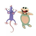 3D ステレオ かわいい 漫画 素敵な 動物 ブックマーク 奇抜な ブックマーク 学生 の ギフト 2個(3)