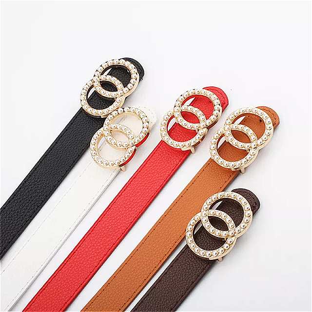 ライチパターン レザー ベルト 女性 ウエスト ceinture ファム 高級パール スタッズ バックル ベルト 女性 ファッション 黒 真珠 ベルト 2020