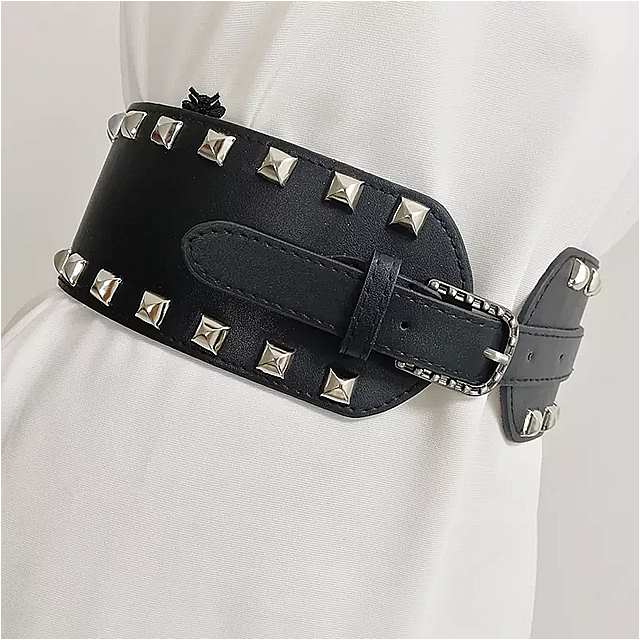 コルセット ベルト レディース ベルト レディース リベットcinturon mujerプラスサイズ ウエスト カマーバンド 弾性 ベルト 2020 ストレッチ riem ドレス
