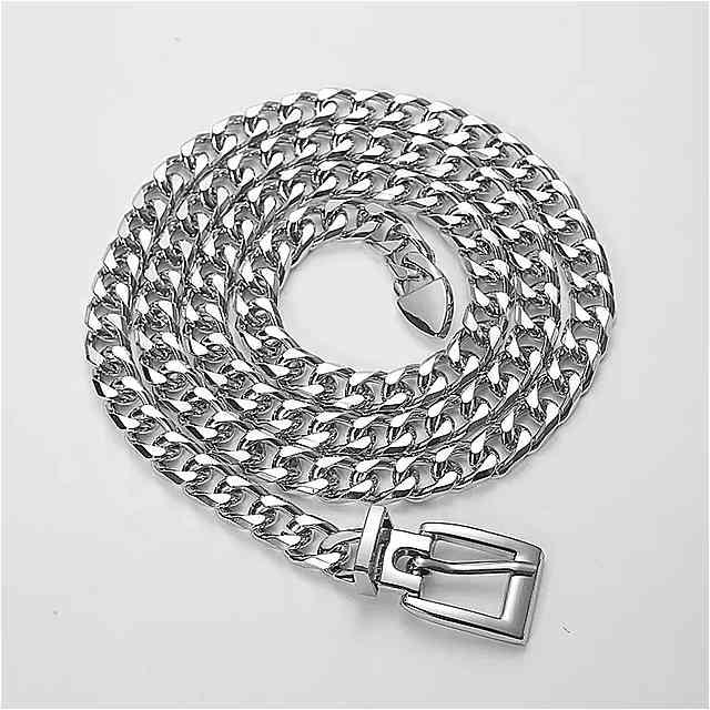 ゴールド チェーン ベルト ジーンズ シルバー 金属 ベルト レディース ゴシックketting riem ウエスト バンド ロング薄型 カマーバンド