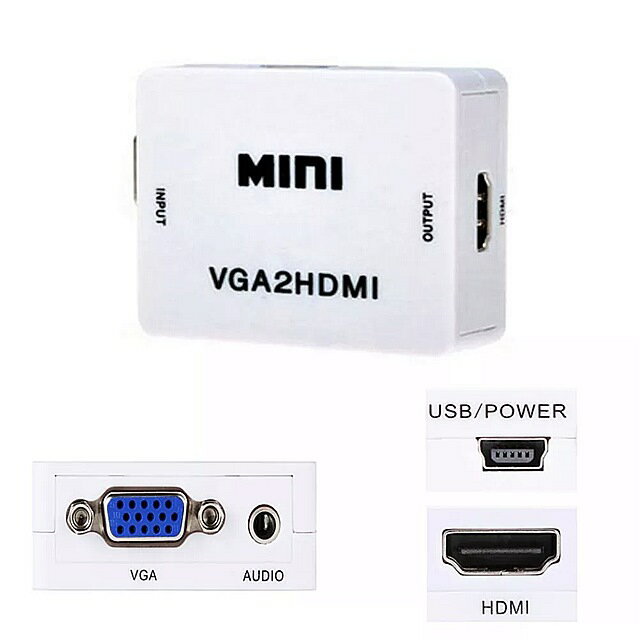 Kebidu VGA2 HDMI ~j VGA  HDMI  Ro[^  1080 1080p I[fBI nC rW vWFN^[  m[g Pc p