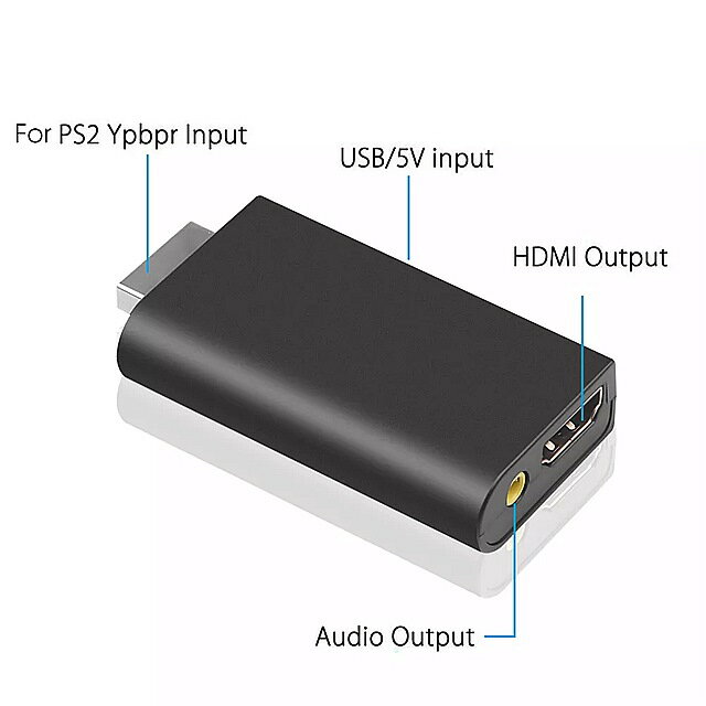 PS2 HDMI と 3.5 ミリメートル オーディオ ビデオ Converte ため PS2 プレーヤー のための HDMI アダプター HDTV 480i 576i 480 1080p