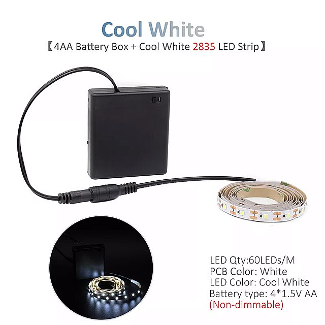 LED ストリップ バッテリ駆動 5050 RGB 2835 ウォーム クール ホワイト 5 メートル 5 ボルト 6 ボルト バッテリー 操作 Led テープ リボン ライト 防水