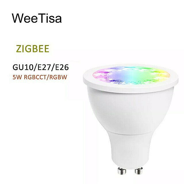 ZIGBEE LED スポット ライト GU10 E26 E27 調光 対応 5 ワット RGBW RGBCCT AC 110 ボルト ボルト スマート ホーム App コントロール LED 電球 エコー 0