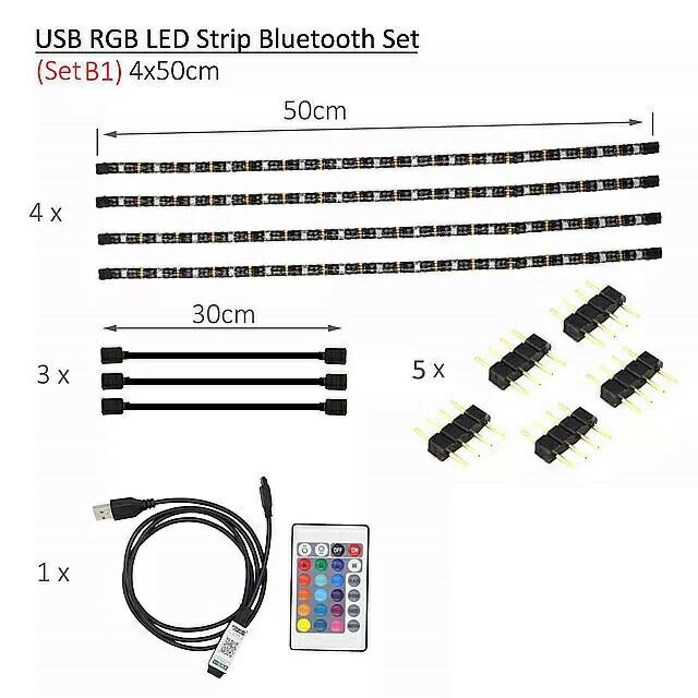 Usb led ストリップ bluetooth smd 5050 5 12v