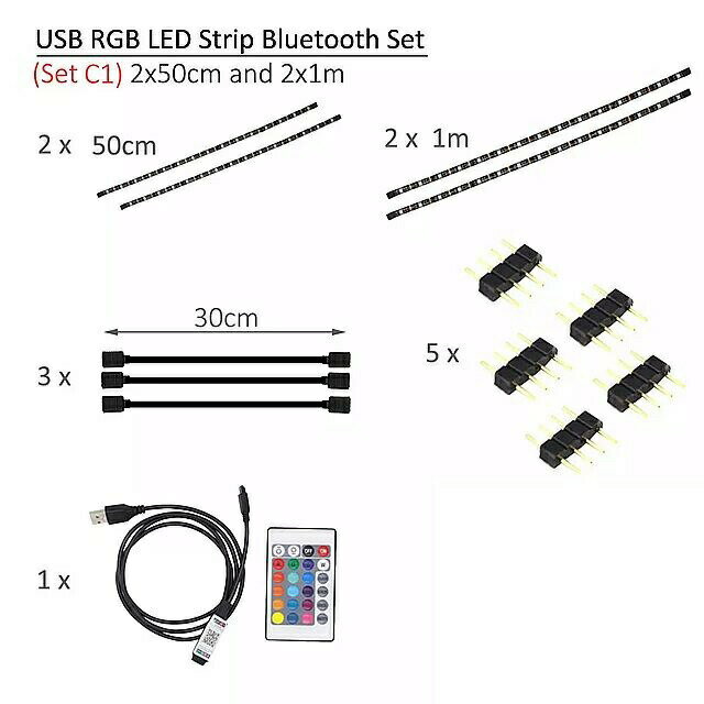 Usb led ストリップ bluetooth smd 5050 5 12v