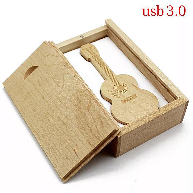 usb3.0 ロゴ カエデ材 ギター + ボックス 4 ギガ バイト 8 ギガ バイト 16 ギガ バイト 32 ギガ バイト カエデusb 3.0 木製 彫刻usb フラッシュ ドライブ ペン ドライブ
