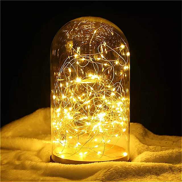 LED ストリング ライト 10 メートル 5 メートル 2 メートル銀線妖精 ライト クリスマス ウェディング パーティー の 装飾 搭載 バッテリー USB LED ストリップ ランプ