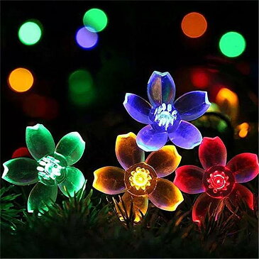 ソーラー ストリング ライト 50 LED 花 防水 ストリング の妖精 クリスマス ツリー ライト パーティー 結婚式 新年 の 装飾 花輪