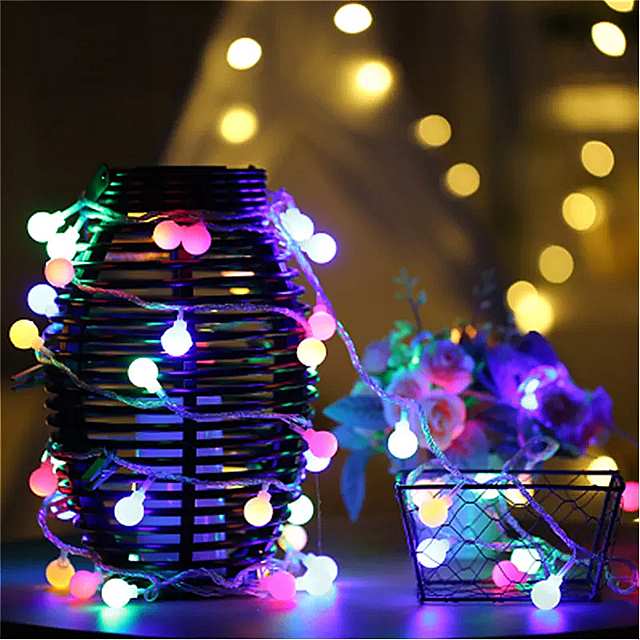 LED ボール 妖精 ストリング ライト 2 メートル 3 メートル 4 メートル 5 メートル 10 メートル 20 メートル駆動 結婚式 クリスマス 屋外 ガーランド 防水 装飾 ランプ