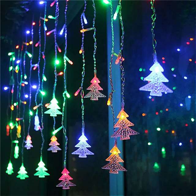 屋外 装飾 ランプ 文字列 AC 220 220v ウィンドウ クリスマス ひさし手すり クリスマス ツリー のペンダント 装飾 LED ランプ の string ベルト尾栓