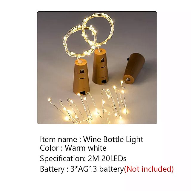 LED 妖精 ライト 電池式銅線 LED ストリング ライト 1.5 メートル 2 メートル 3 メートル 花輪 ホーム クリスマス ウエディング パーティー 休日 装飾