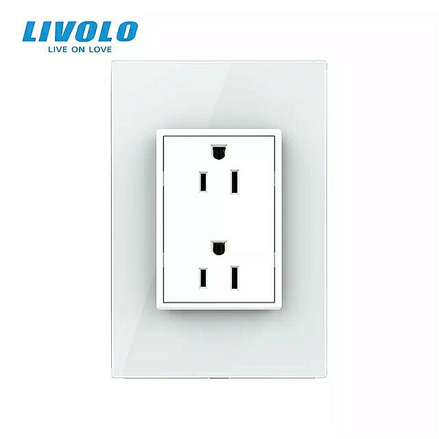 livolo 米国 標準 15A 壁 電源 ソケット ダブル3ピン プラグ アース線 リンク 安全保護