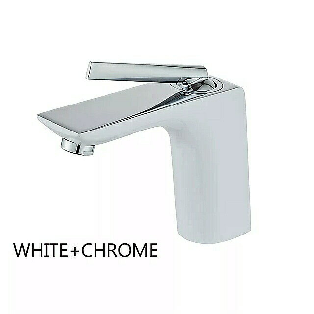 chromeblack/ ホワイト 浴室 の シンク の 蛇口 タップの 浴室 の 蛇口 デッキ は 流域 ミキサー タップ 洗面器 の 蛇口