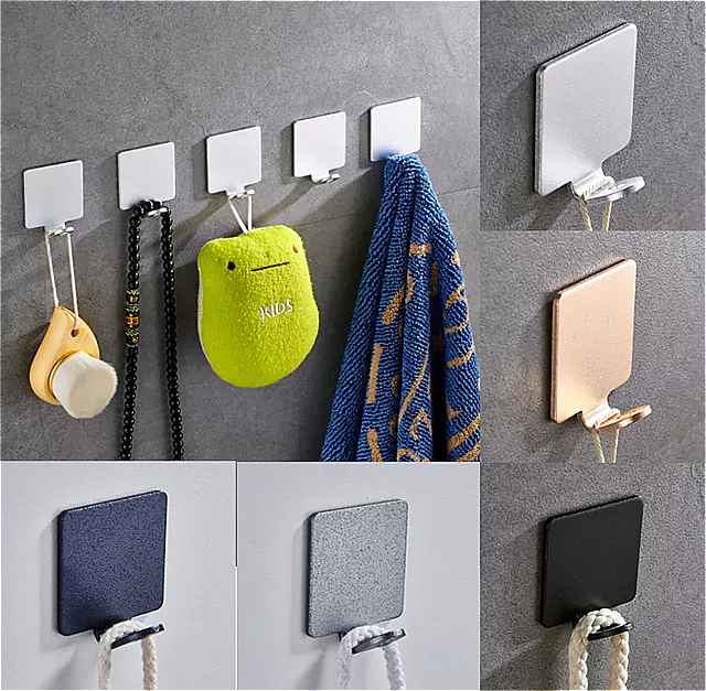 1 pc ヘビーデューティ 3 メートル 粘着性 接着剤 アルミ フック キッチン 浴室 フック 衣料 バッグ タオル ワードローブ ガラス 洋服 フック