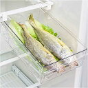 ペット 用 冷蔵庫 引き出し 収納 ボックス 非 グリッド 透明 長方形 フード オーガナイザー(3)