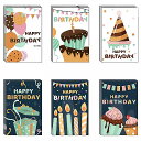 24 ピース / セット かわいい誕生日カード折り畳むカード手描きグリーティングカード新年 クリスマス ホリデー記念家族ガールフレンド