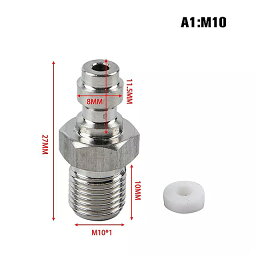 1セット8 ミリメートル M10x1男性 プラグ 継手1 8NPT空気補充 ステンレス 鋼 pcpペイント ボール 空気圧 クイックカプラー