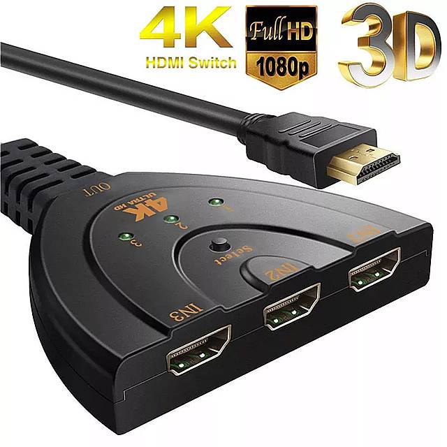 4K * 2K 3D Mini3ポート HDMI 互換 1.4スイッチ スイッチャー 1080P 3 in1 出力ポート ビデオ ハブアダプター DVD HD TV Xbox