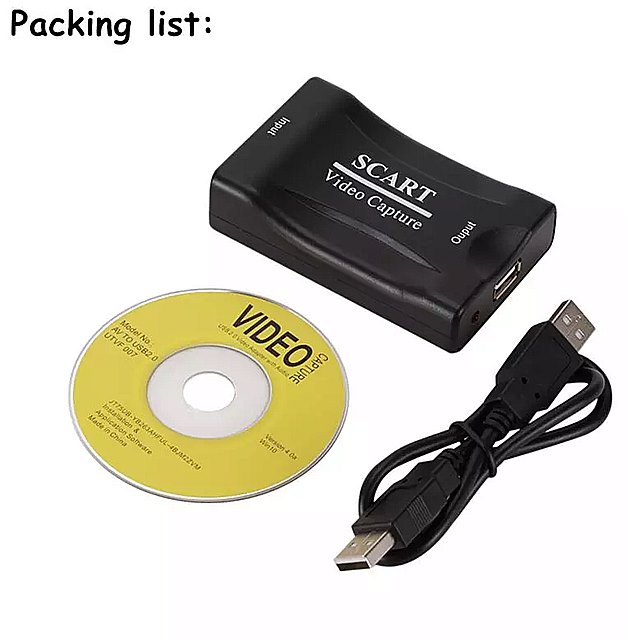 ゲーム DVD カムコーダー カメラ 録画 ライブ ストリーミング用 Grwibeou ビデオ キャプチャ カード USB2.0Scart ビデオ グラバー レコード ボックス