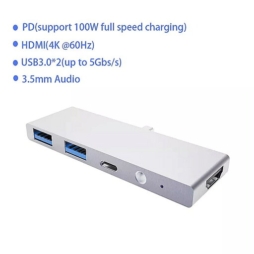 iPad pro 2020 2019 2018 タイプC HUB USB3.1 から PDへの充電 4K @ 60Hz HDMI 3.5mm オーディオサポート ヘッドフォン ライン コントロール USB ハブ iPad pro 2020 2019 2018 タイプC HUB USB3.1 から PDへの充電 4K @ 60Hz HDMI 3.5mm オーディオサポート ヘッドフォン ライン コントロール USB ハブ