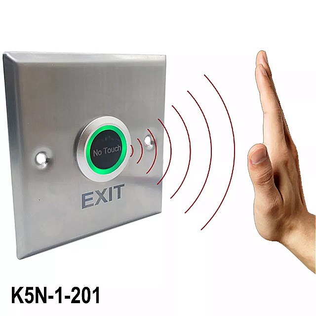 正方形 の ステンレス 鋼の 金属製 の ドアリリース スイッチ IR 非接触型 タッチなし 赤外線 出口ボタン